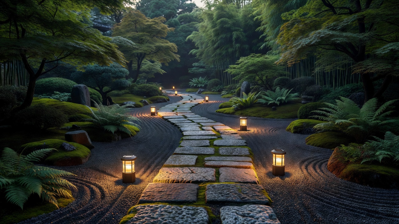 光と影の物語、石畳の夕景